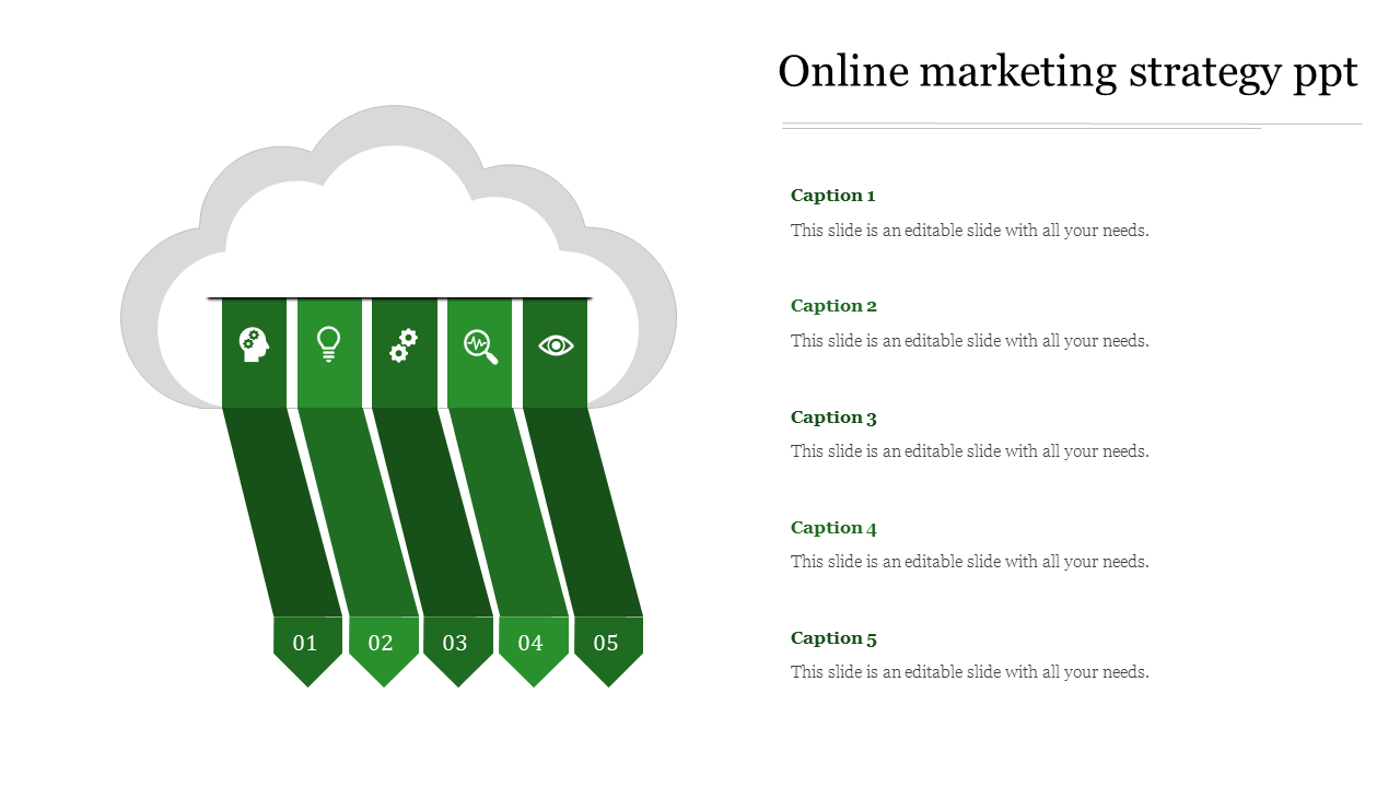 online marketing strategy ppt-Green